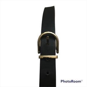 Black Belt With Gold Bluckle